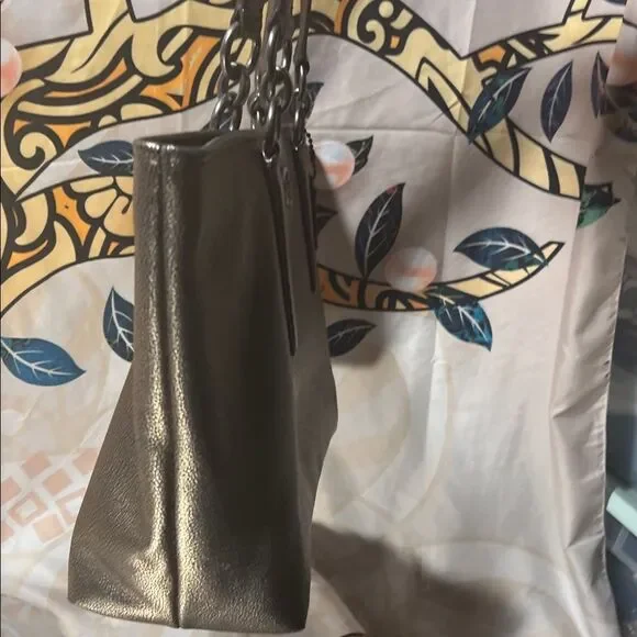 Coach Chicago Ellis Metallic Bronze Pebbled Leather Large Tote - Picture 5 of 15